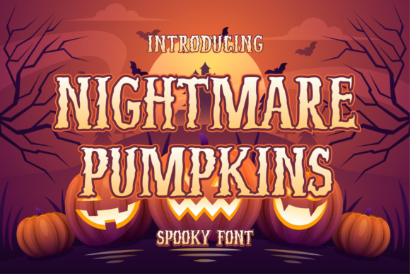 Nightmare Pumpkins: A Bold Typeface for Impactful Halloween Designs